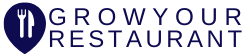 grow your restaurant logo blue